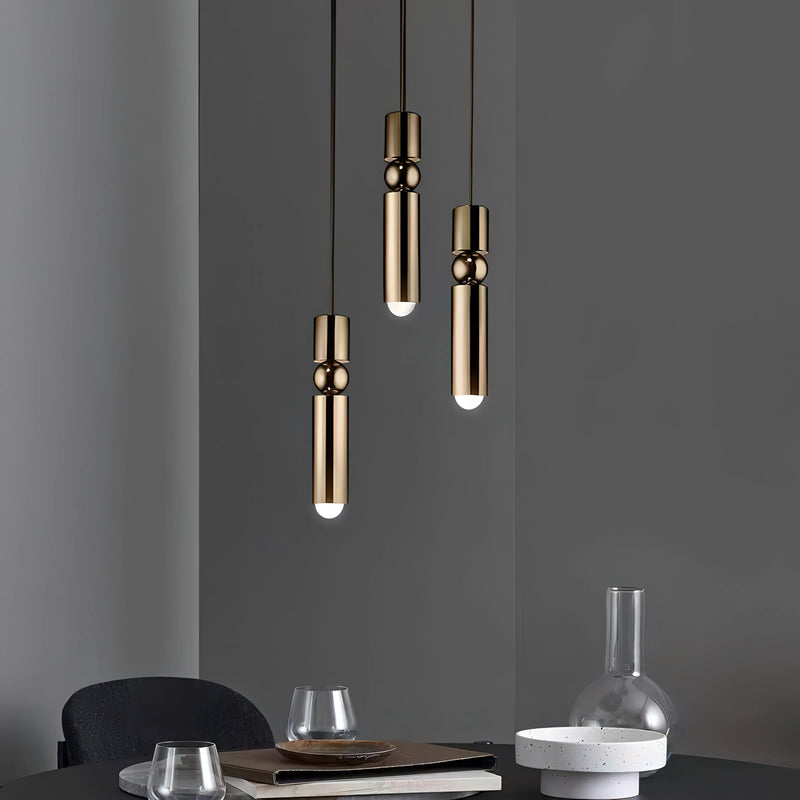 Suspension moderne nordique en métal avec lumière led suspendue