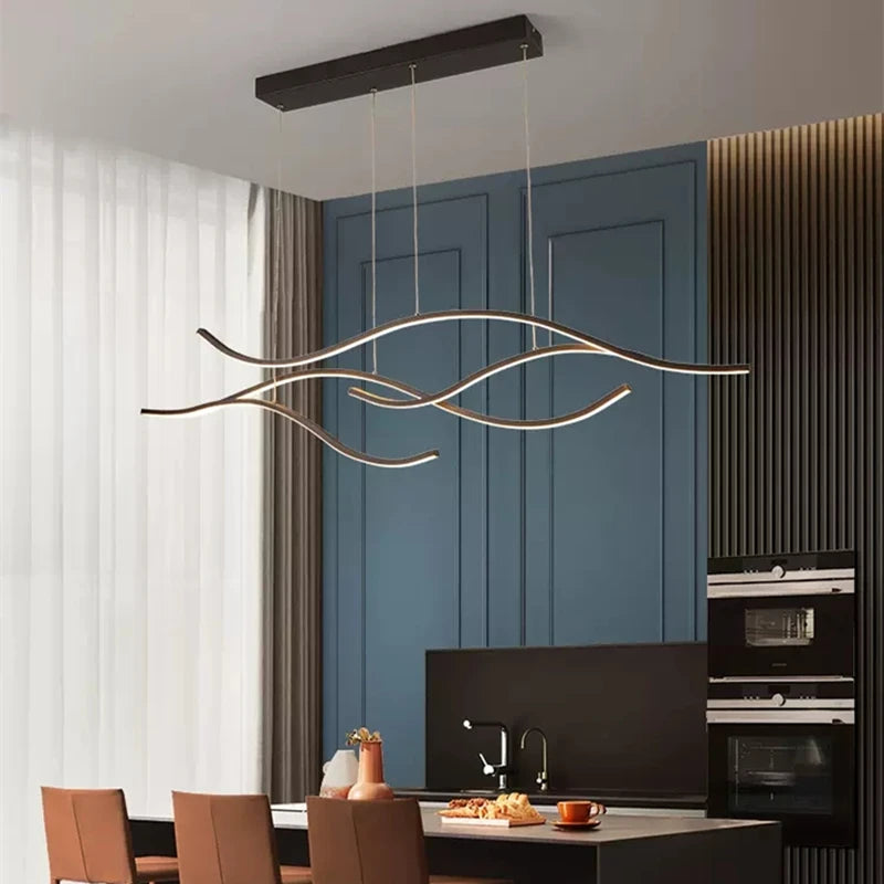 Nordic minimalist LED restaurant pendant lights, bar counter, kitchen pendant lights, living room home decoration hanging lights - vue 5 sur 10