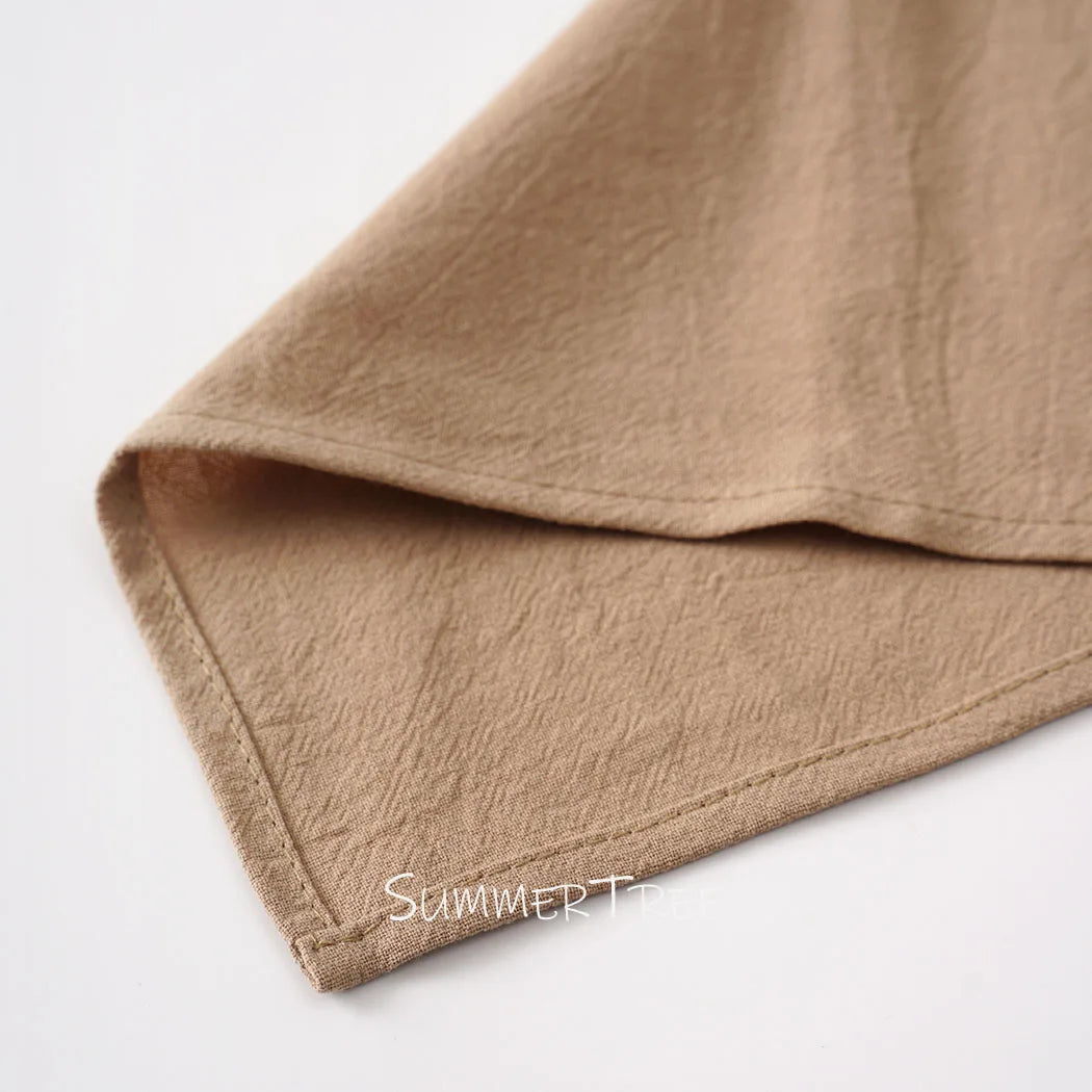 Serviette de table lot 10 coton lavé vintage - vue 4 sur 7