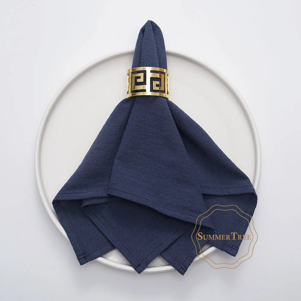 Serviette de table coton lavable lot 24 réutilisable