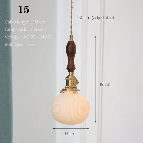 suspension traditionnelle japonaise en céramique décoration nordique - vue 18 sur 21