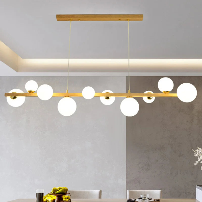lustre abat-jour en verre suspension décor maison luminaire