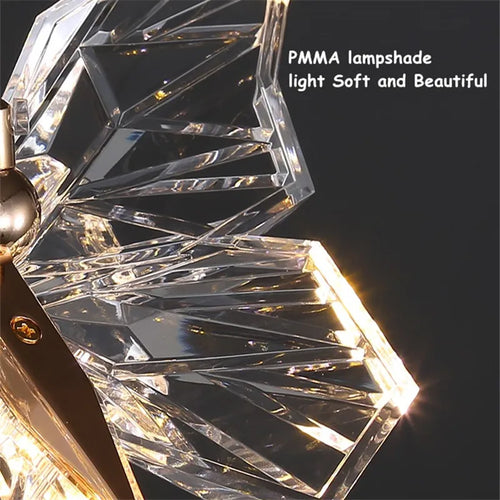 suspension en cristal nordique à led pour décoration moderne - vue 7 sur 18