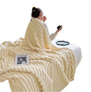 Plaid polaire épais doux style uni pour lit