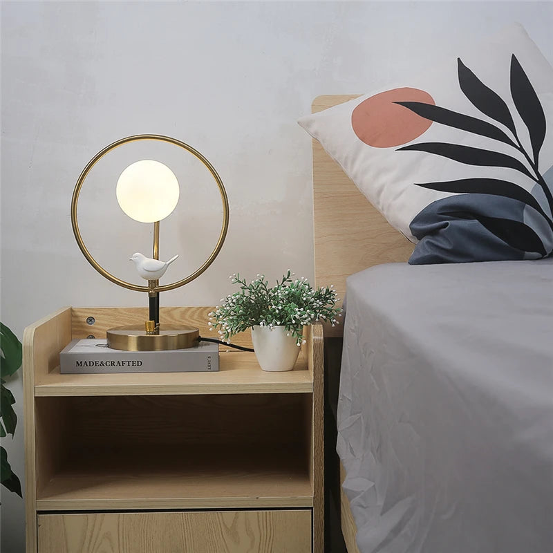 lampadaire décoratif nordique en verre design moderne avec ampoules incluses - vue 5 sur 7
