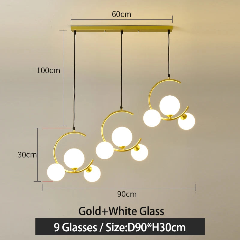 lampe boule en verre nordique décorative et créative - vue 8 sur 16