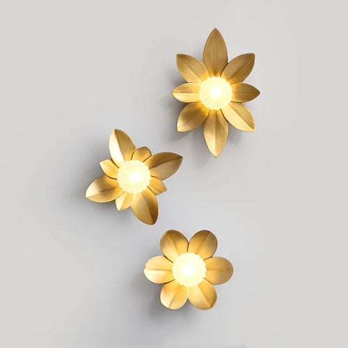 applique murale rétro lotus design postmoderne luxe créatif décoratif