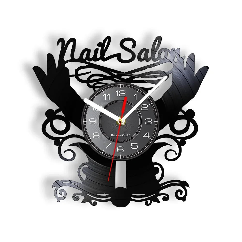 horloge murale vinyle pour salon de manucure et beauté - vue 14 sur 31