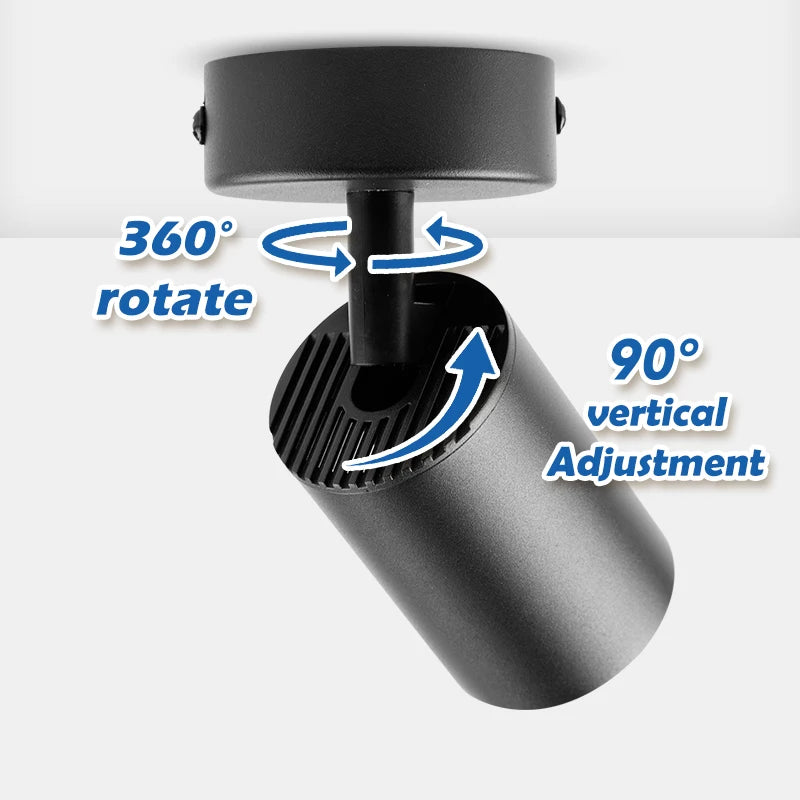 spot de plafond moderne et flexible pour éclairage sur rail - vue 5 sur 11