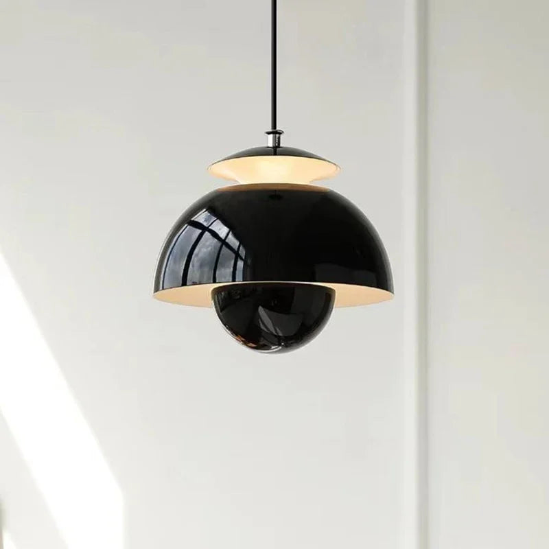 Suspension design nordique led fleur bourgeon moderne - vue 2 sur 9