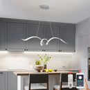 Suspension moderne LED lumière chromé design spirale