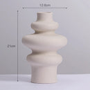 vase moderne en céramique décoration en spirale pour fleurs
