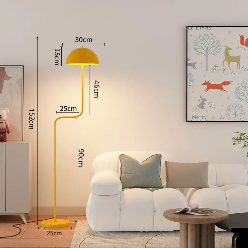 lampadaire nordique en verre avec abat-jour pour décoration intérieure - vue 15 sur 16