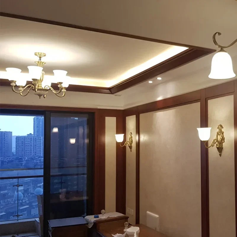 applique murale rétro en cuivre avec lumière led - vue 4 sur 11