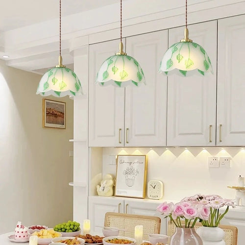 lustre européen en verre pour éclairage décoratif intérieur - vue 3 sur 7