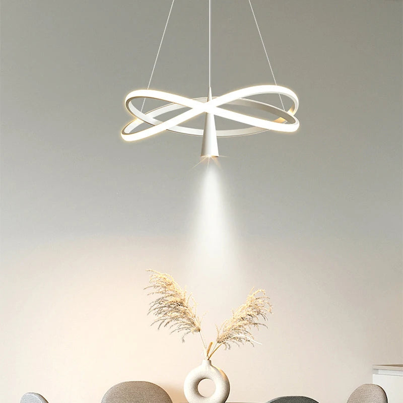 lustre suspendu à led moderne pour décoration intérieure élégante - vue 3 sur 12