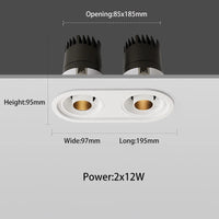 projecteurs led 	smart downlight encastré gradation spot lumière murale