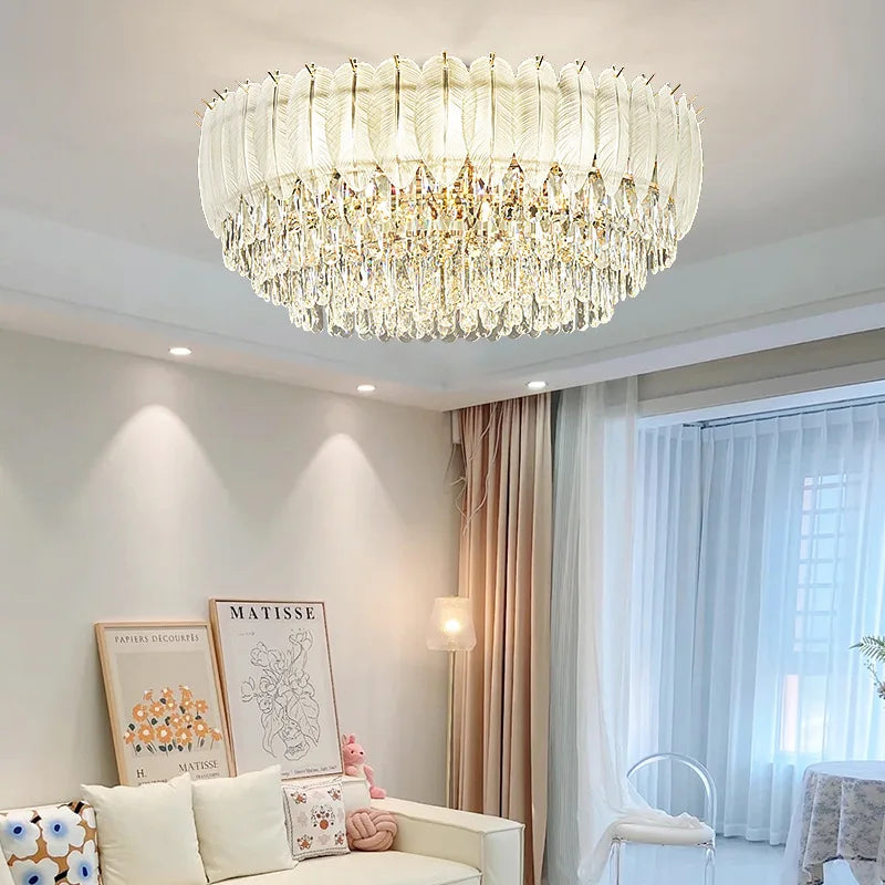 plafonnier cristal design moderne pour décoration intérieure élégante - vue 3 sur 12