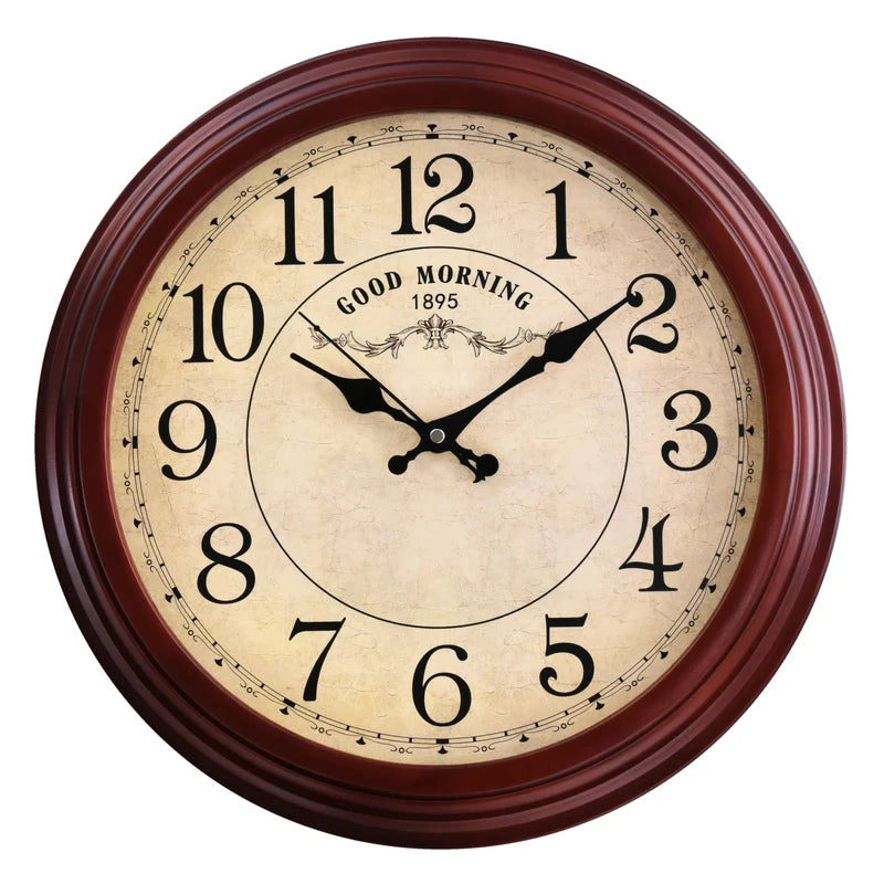 horloge murale silencieuse personnalisable en bois moderne rétro - vue 23 sur 25