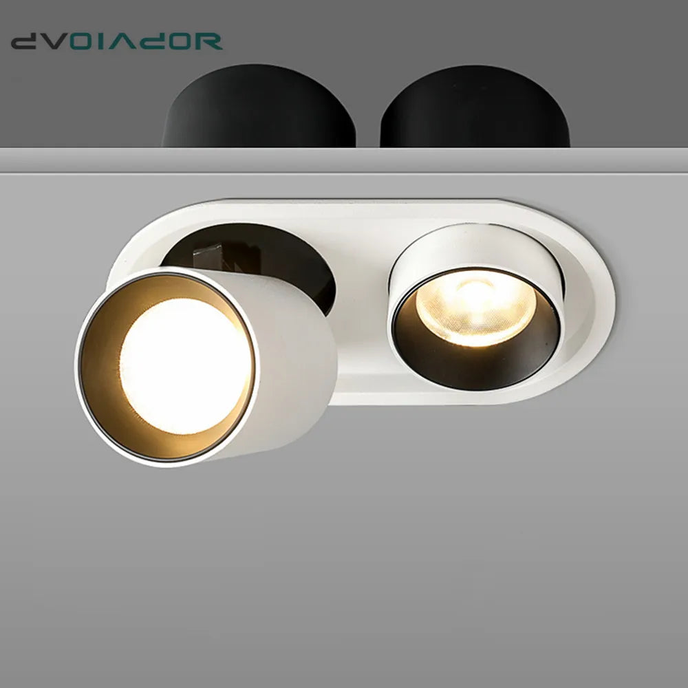 Spot lumineux LED encastrable et extensible à une ou deux têtes