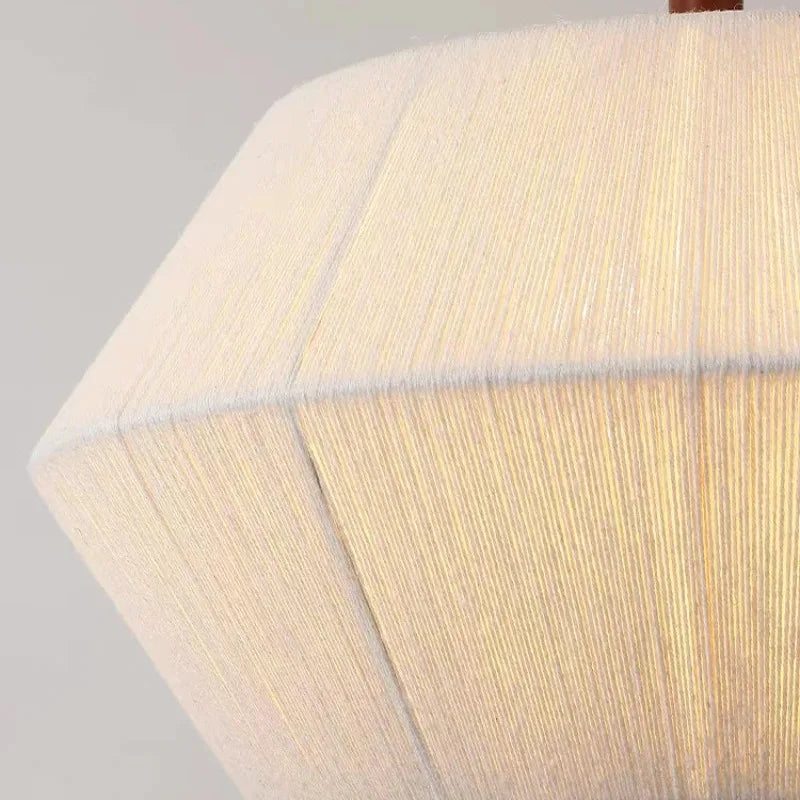 suspension en corde de chanvre et bois massif design wabi-sabi - vue 7 sur 9