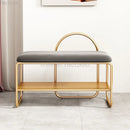 banc à chaussures tendance avec coussin et étagère à deux niveaux