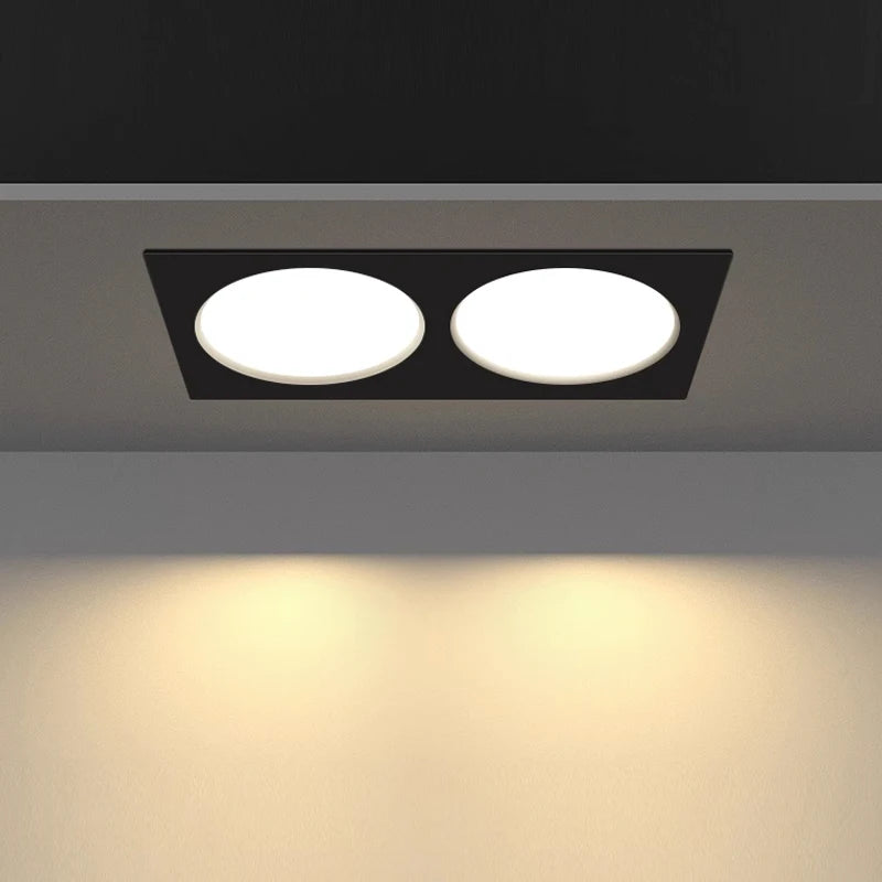 spot led double tête encastré ultra mince design moderne - vue 10 sur 18