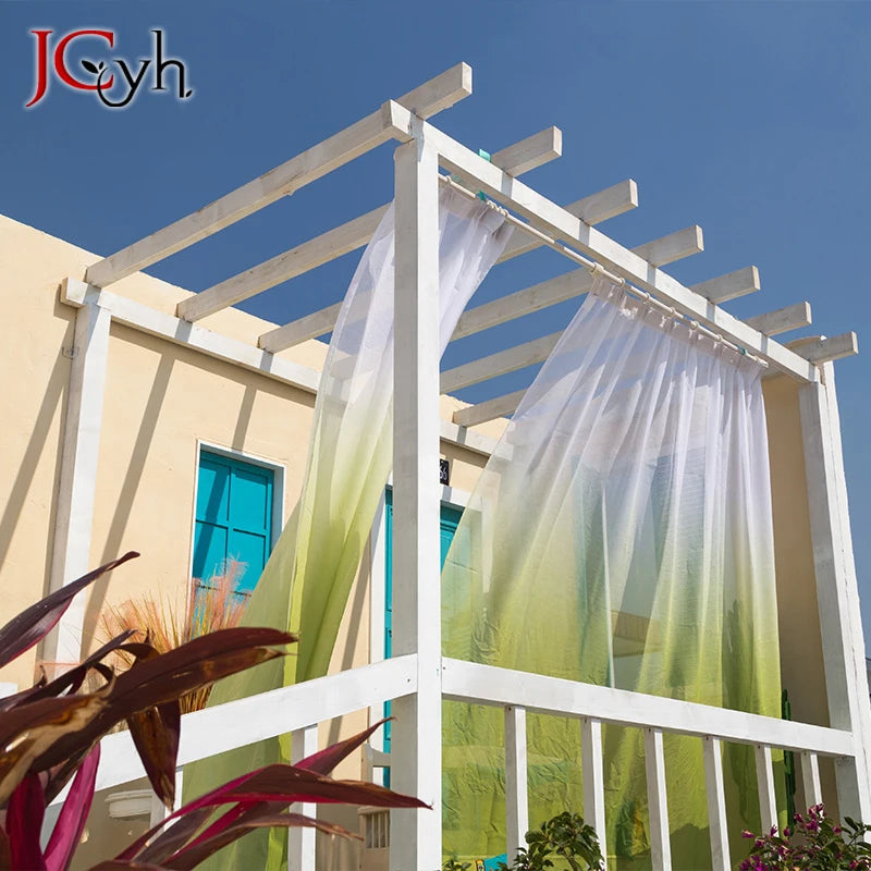Voilage tulle degrade style moderne pour salon chambre - vue 6 sur 8