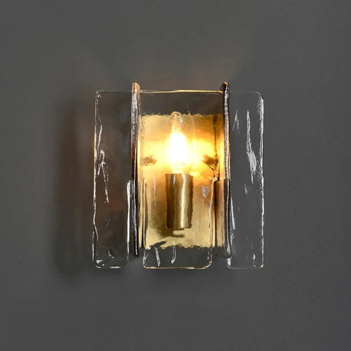 applique murale en verre et cuivre design nordique élégant - vue 3 sur 7