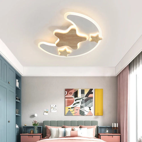 plafonnier led enfantin décoration étoile lune luminosité réglable - vue 4 sur 10