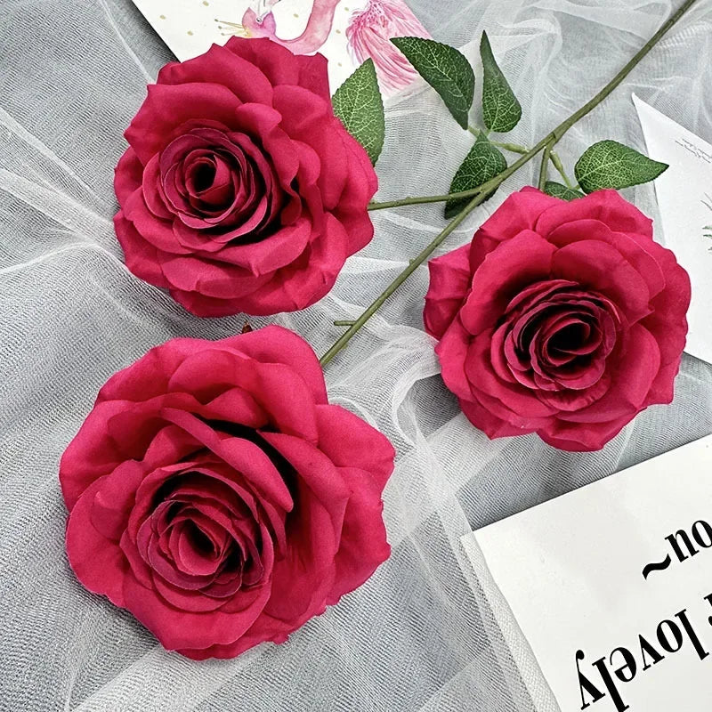 décoration florale en soie avec roses et branches pour fêtes - vue 7 sur 14