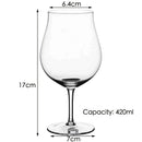 Verres à pied élégants relief pour cocktails vin