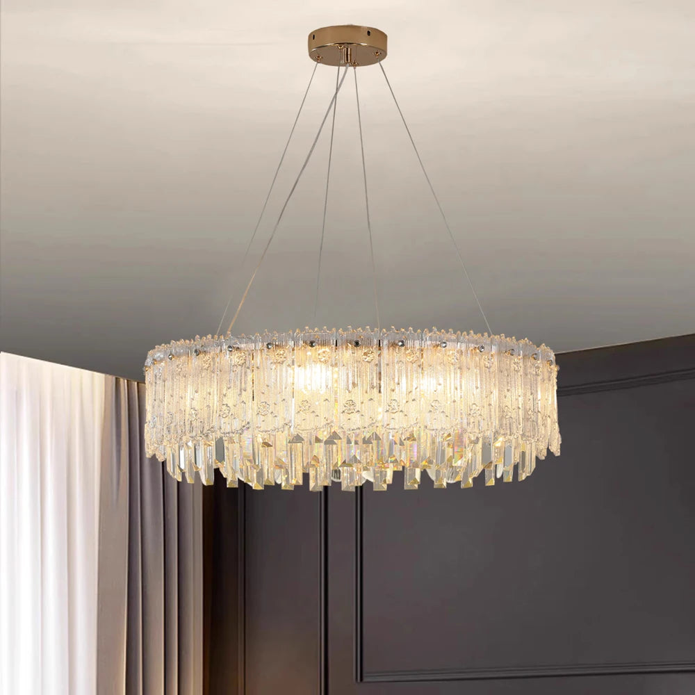 lustre moderne en cristal pour décoration haut de gamme - vue 4 sur 10
