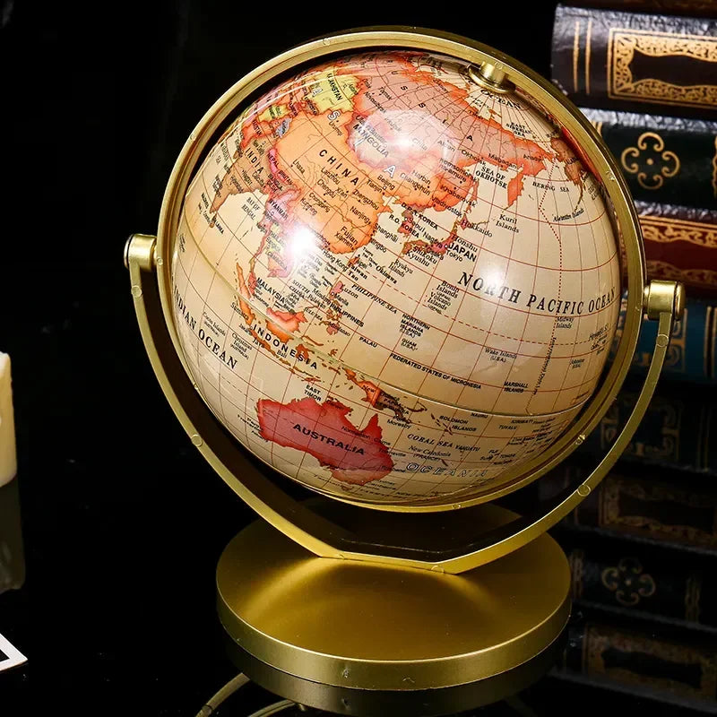 globe terrestre rétro rotatif haute définition pour étudiants en géographie - vue 3 sur 6