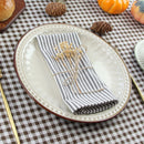 Serviette de table lin coton rayée lot 12