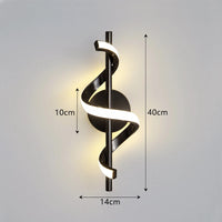 Suspension LED créatif moderne à spirale
