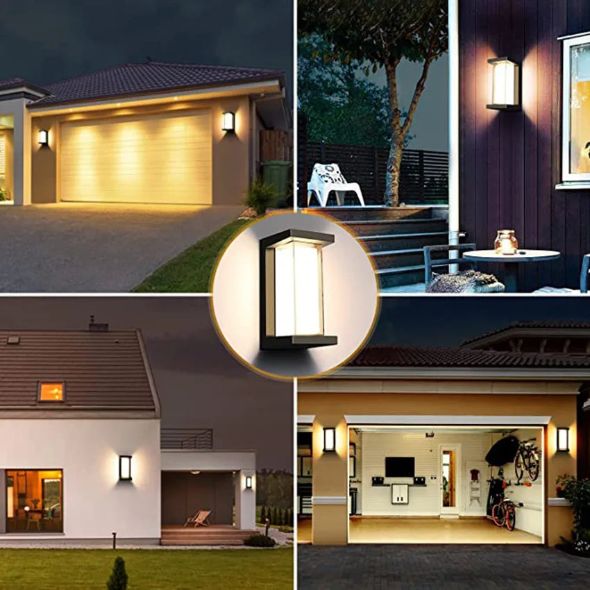applique murale led extérieure wi-fi étanche double abat-jour aluminium acrylique - vue 11 sur 15