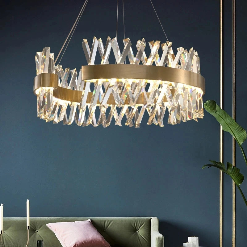 lustre de luxe en cristal winfordo wf-xd009 éclairage d'intérieur - vue 3 sur 10