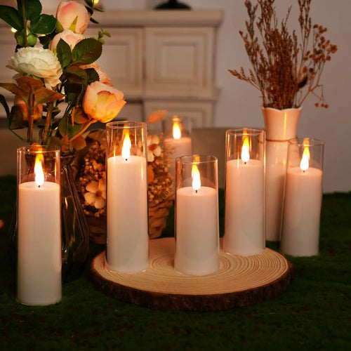lot de 6 à 60 bougies led sans flamme pour décorations de fête - vue 5 sur 12