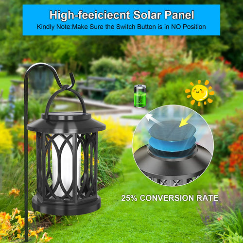 suspension solaire à flamme pour jardin extérieur - vue 5 sur 6