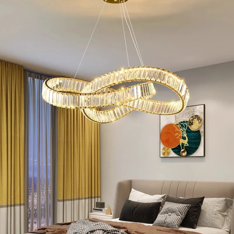 Modern home decoration crystal chandelier, living room Pendant lamp,Dining room Pendant lights, interior lighting - vue 3 sur 9