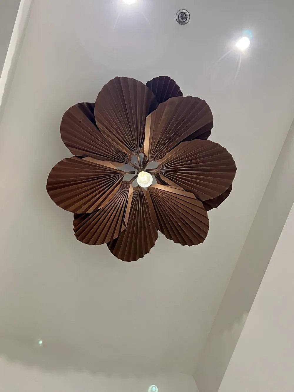 suspension wabi sabi japonaise luminaire décoratif artistique fleur - vue 7 sur 9