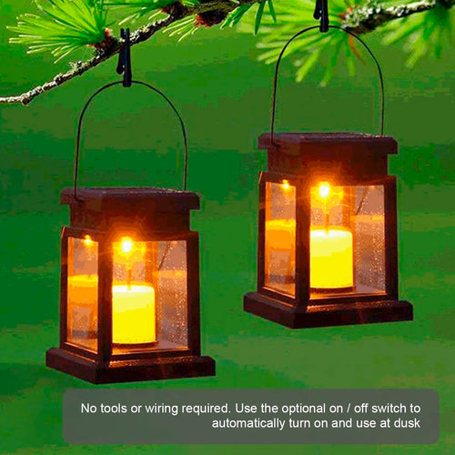 lanterne solaire led pour jardin décoration extérieure festive - vue 2 sur 6