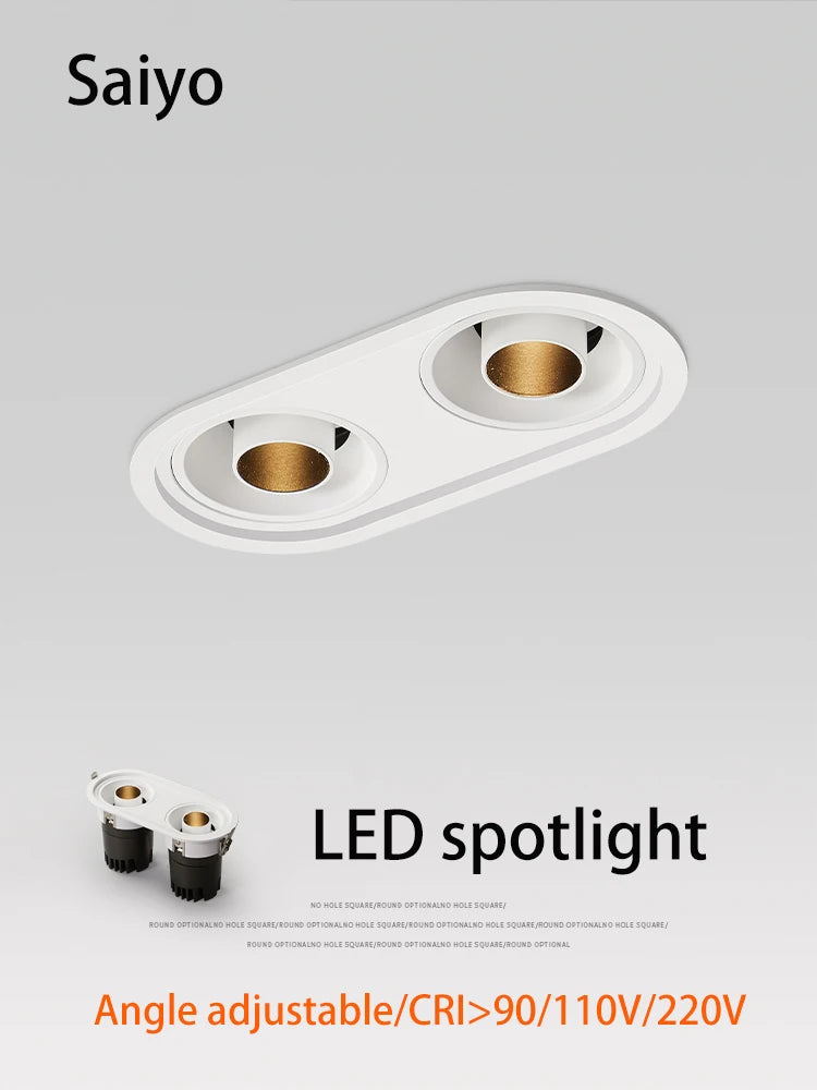 projecteurs led 	smart downlight encastré gradation spot lumière murale - vue 2 sur 6