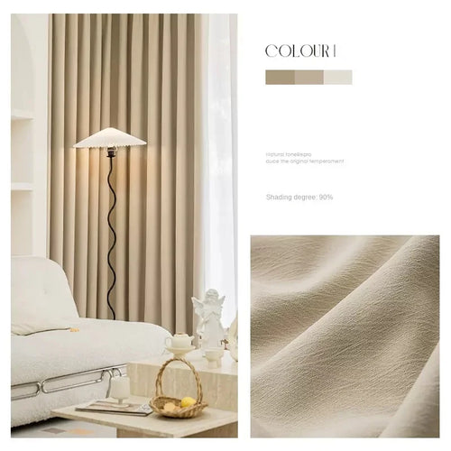 Rideau occultant style minimaliste plissé pour salon chambre - vue 17 sur 16