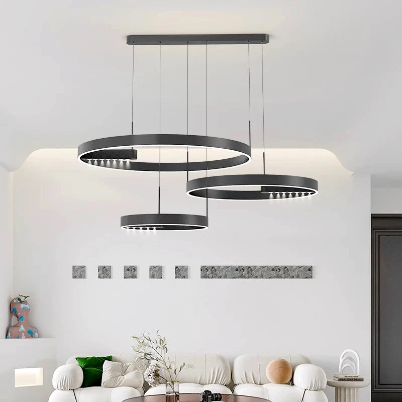 lustre moderne simple led pour éclairage intérieur - vue 4 sur 10