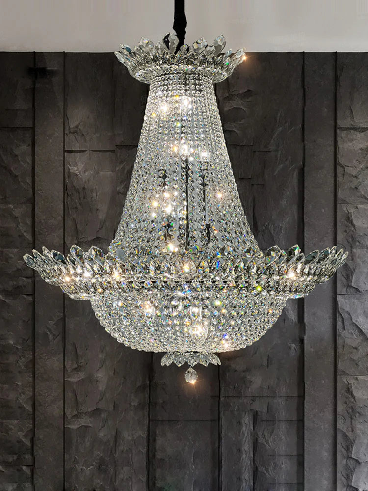 lustre led k9 cristal palace à intensité variable pour un éclairage élégant - vue 11 sur 16