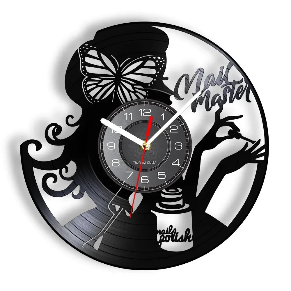 horloge murale vinyle pour salon de manucure et beauté - vue 13 sur 31