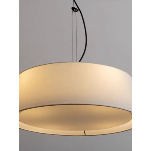 lustre lin moderne minimaliste chinois suspension japonais wabi-sabi - vue 5 sur 8