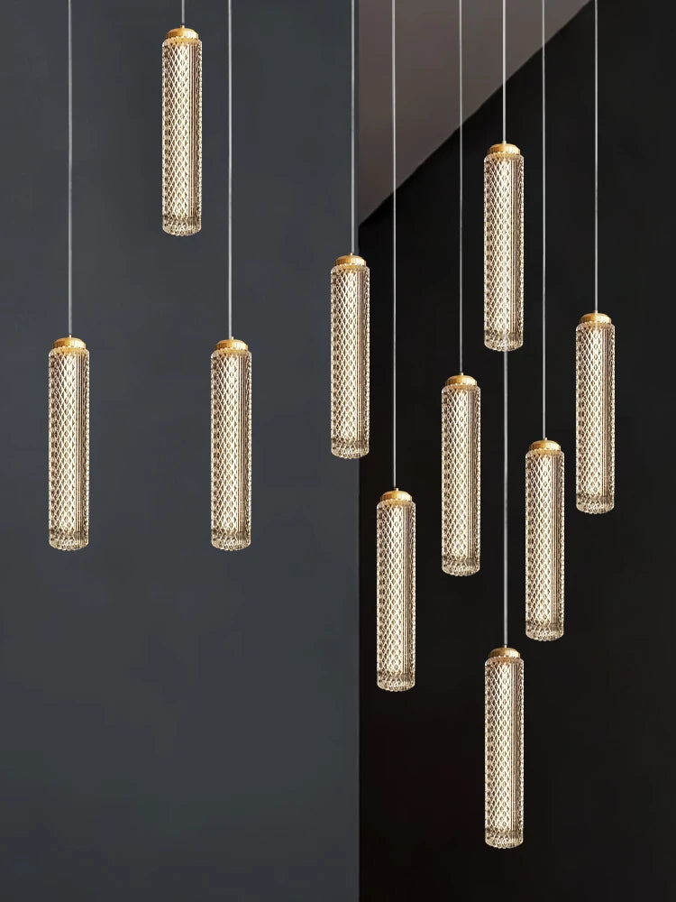lustre moderne suspendu pour un éclairage élégant et contemporain - vue 4 sur 12
